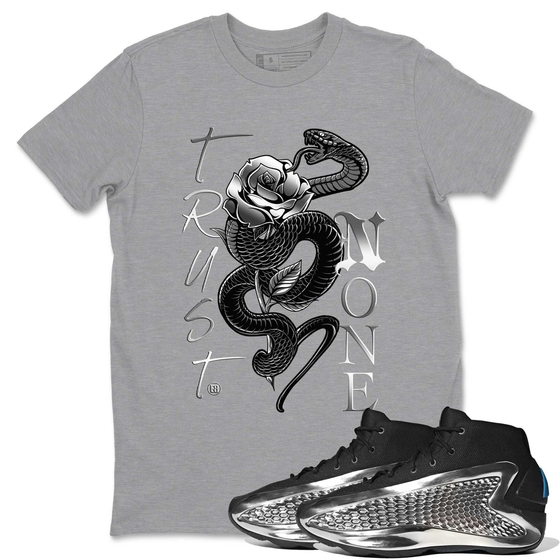Trust None Sneaker Tees - AE 1 Silver Metallic