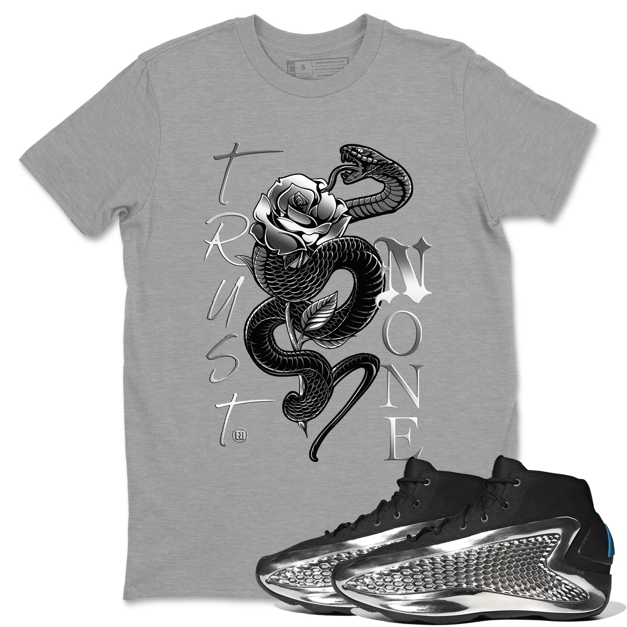 Trust None Sneaker Tees - AE 1 Silver Metallic