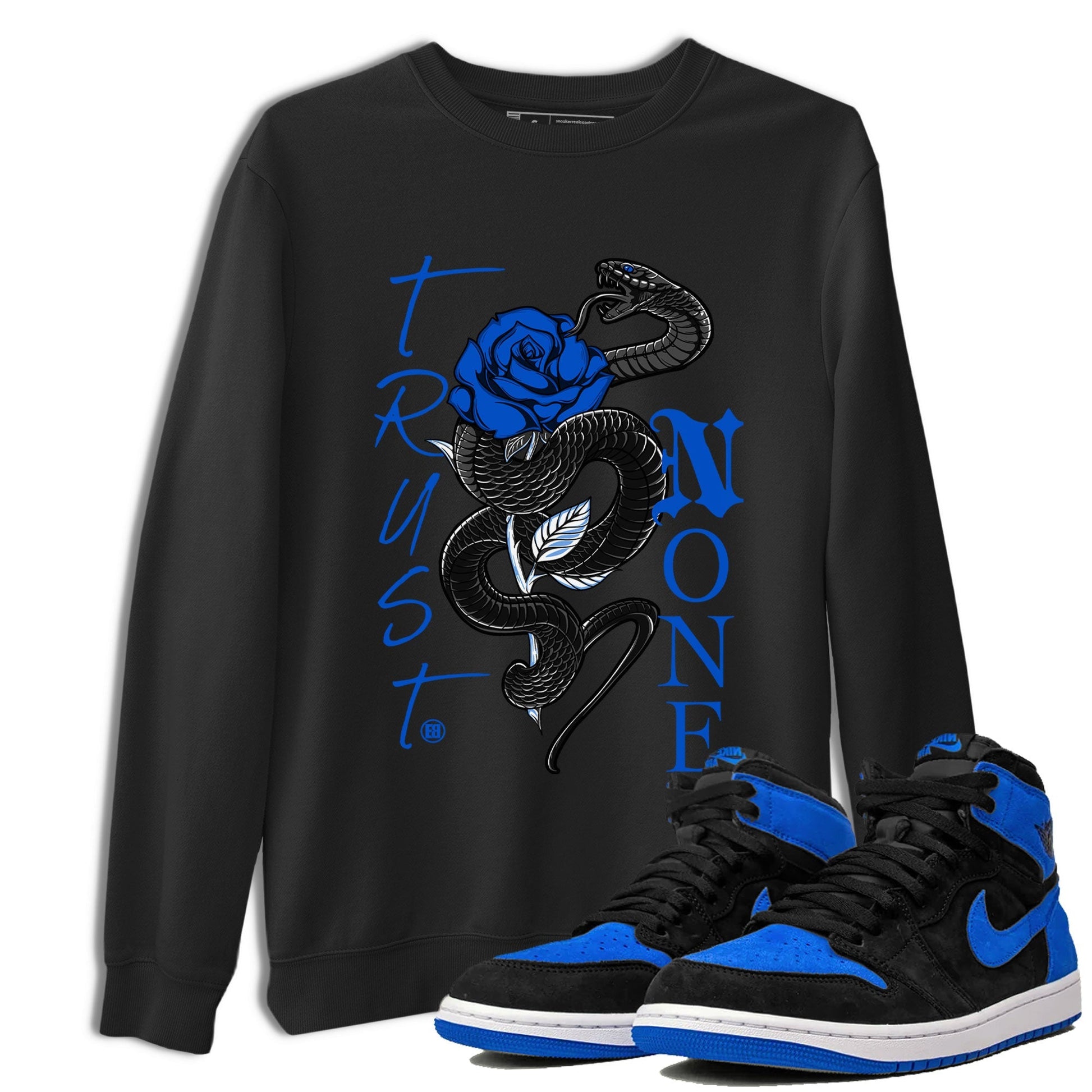 Trust None Sneaker Tee - Air Jordan 1 Royal Reimagined