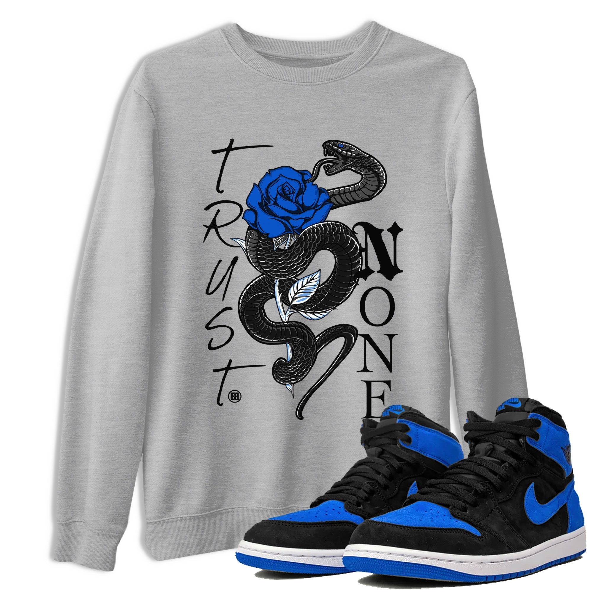 Trust None Sneaker Tee - Air Jordan 1 Royal Reimagined