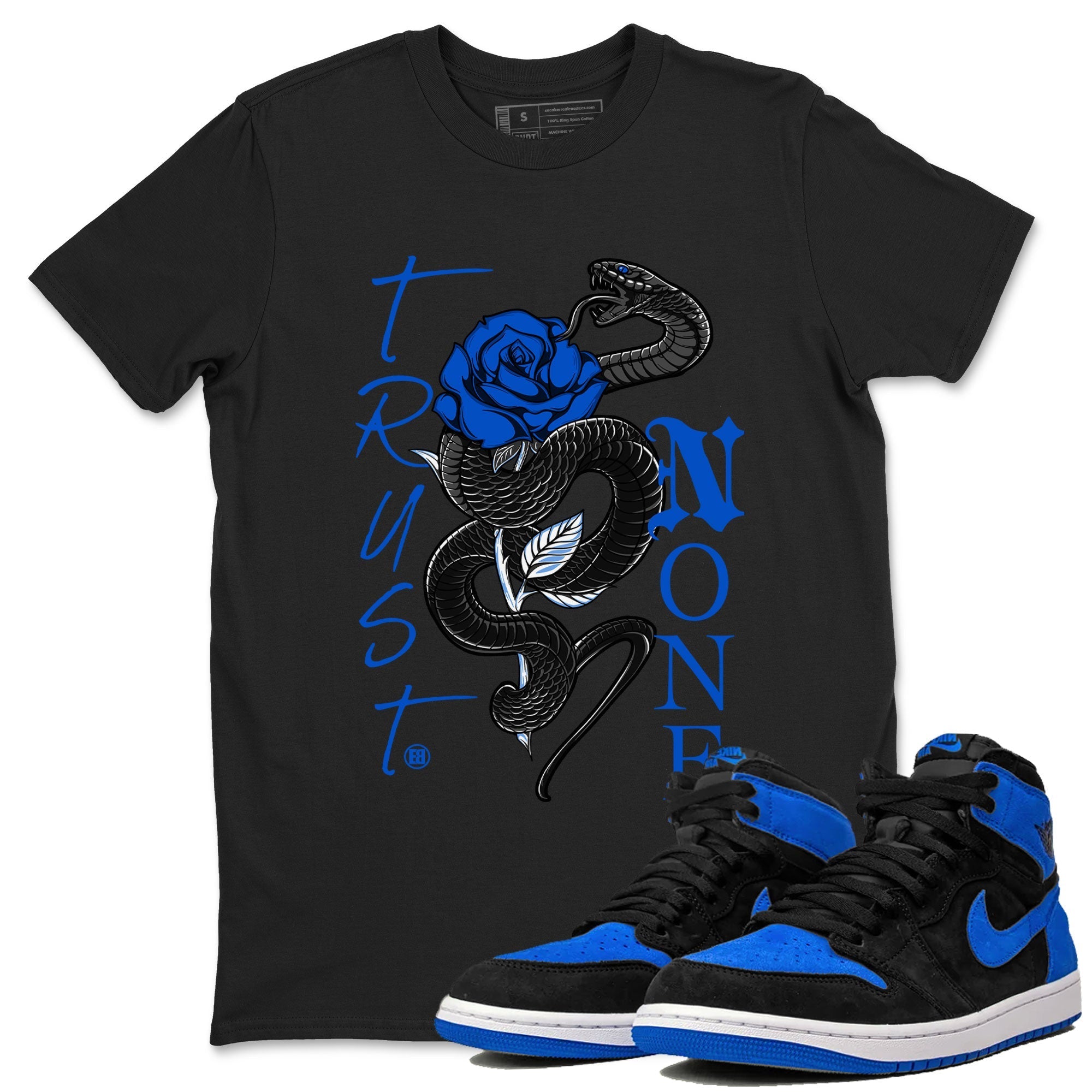 Trust None Sneaker Tee - Air Jordan 1 Royal Reimagined