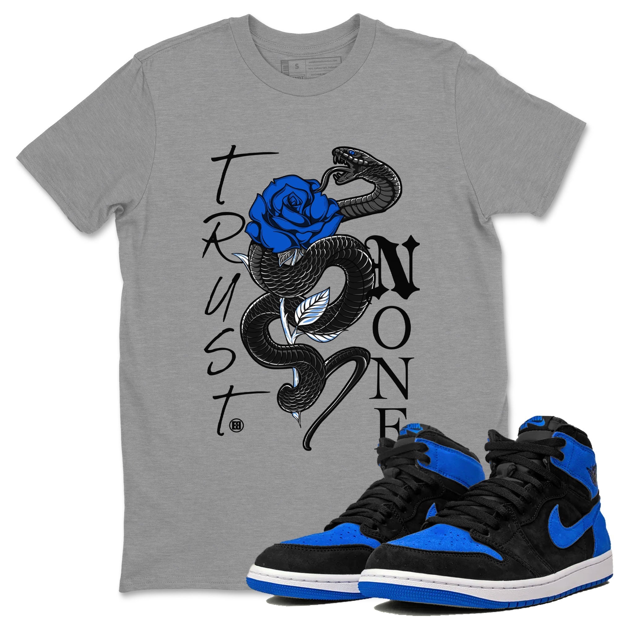 Trust None Sneaker Tee - Air Jordan 1 Royal Reimagined