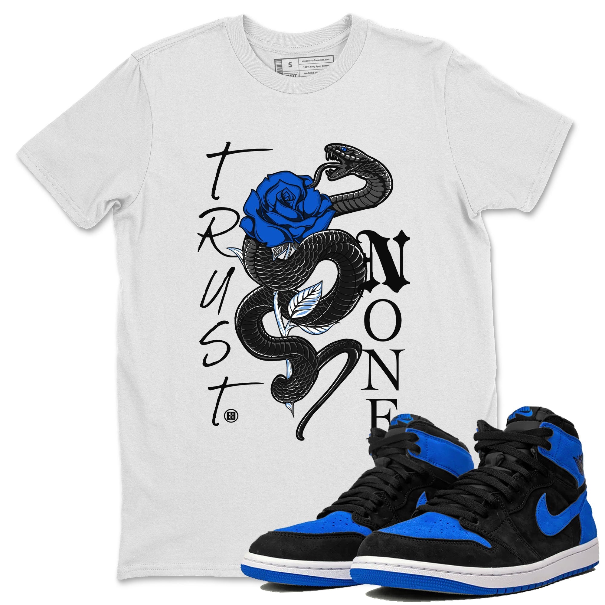 Trust None Sneaker Tee - Air Jordan 1 Royal Reimagined