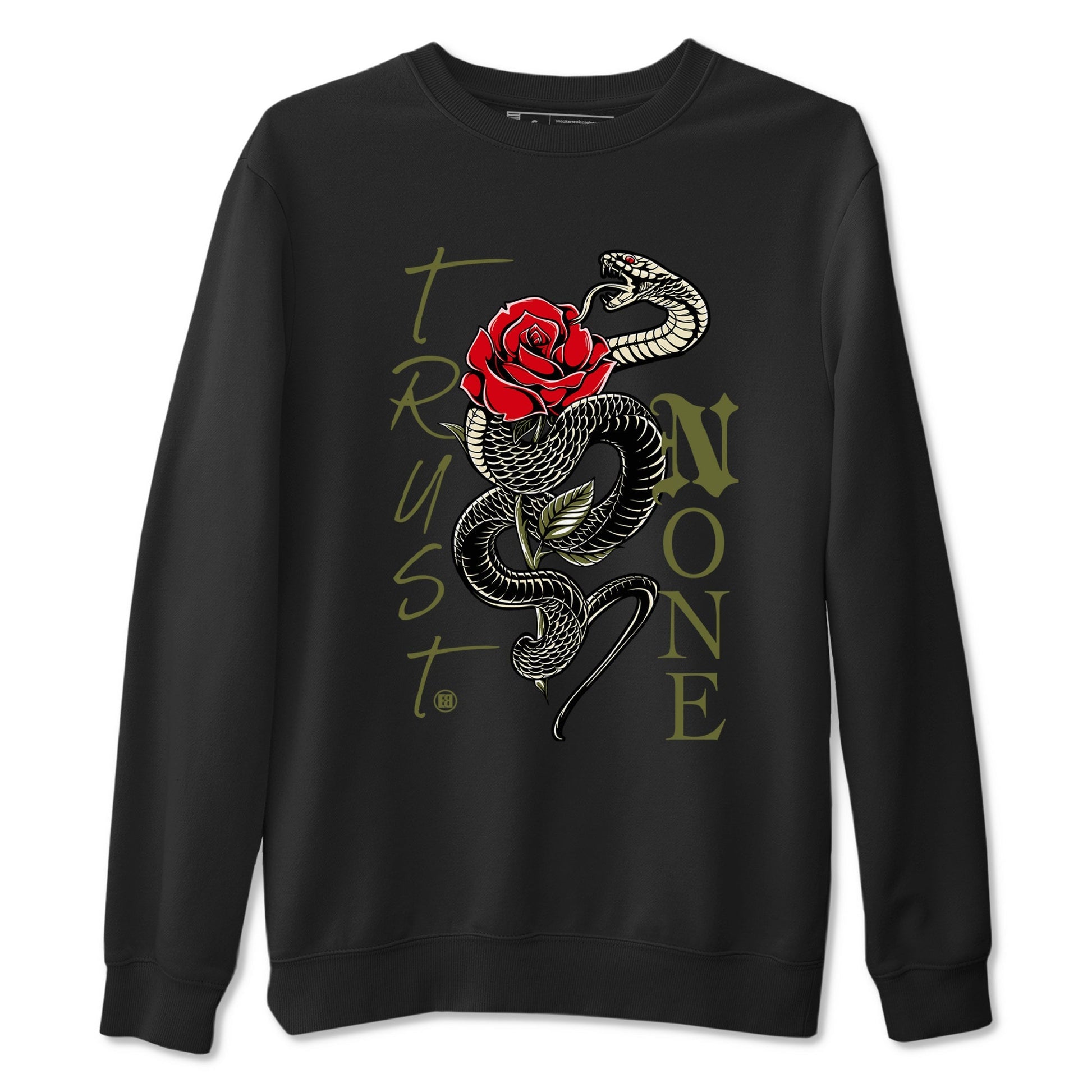 Trust None Sneaker Tees - Air Jordan 1 Travis Scott Medium Olive