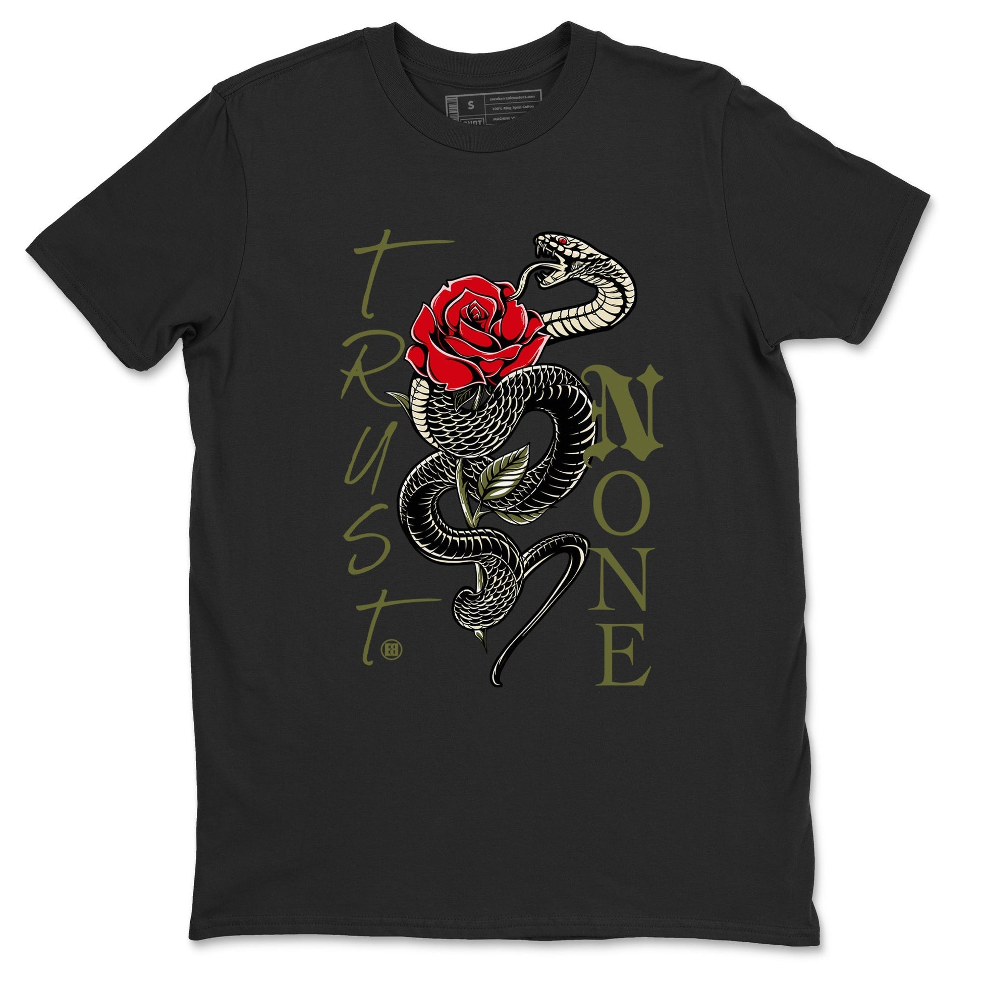 Trust None Sneaker Tees - Air Jordan 1 Travis Scott Medium Olive