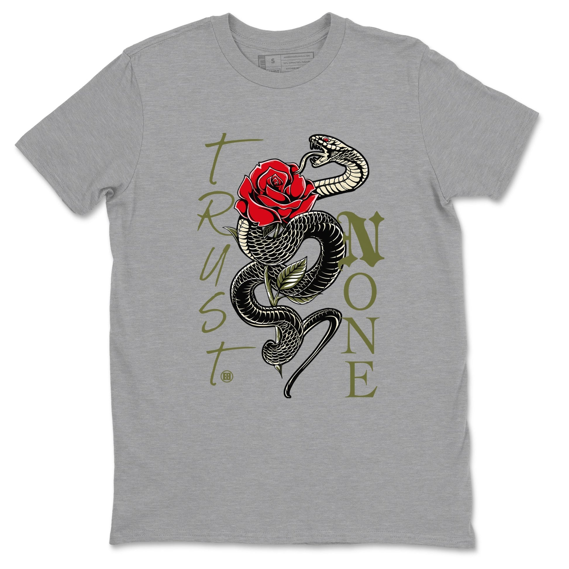 Trust None Sneaker Tees - Air Jordan 1 Travis Scott Medium Olive