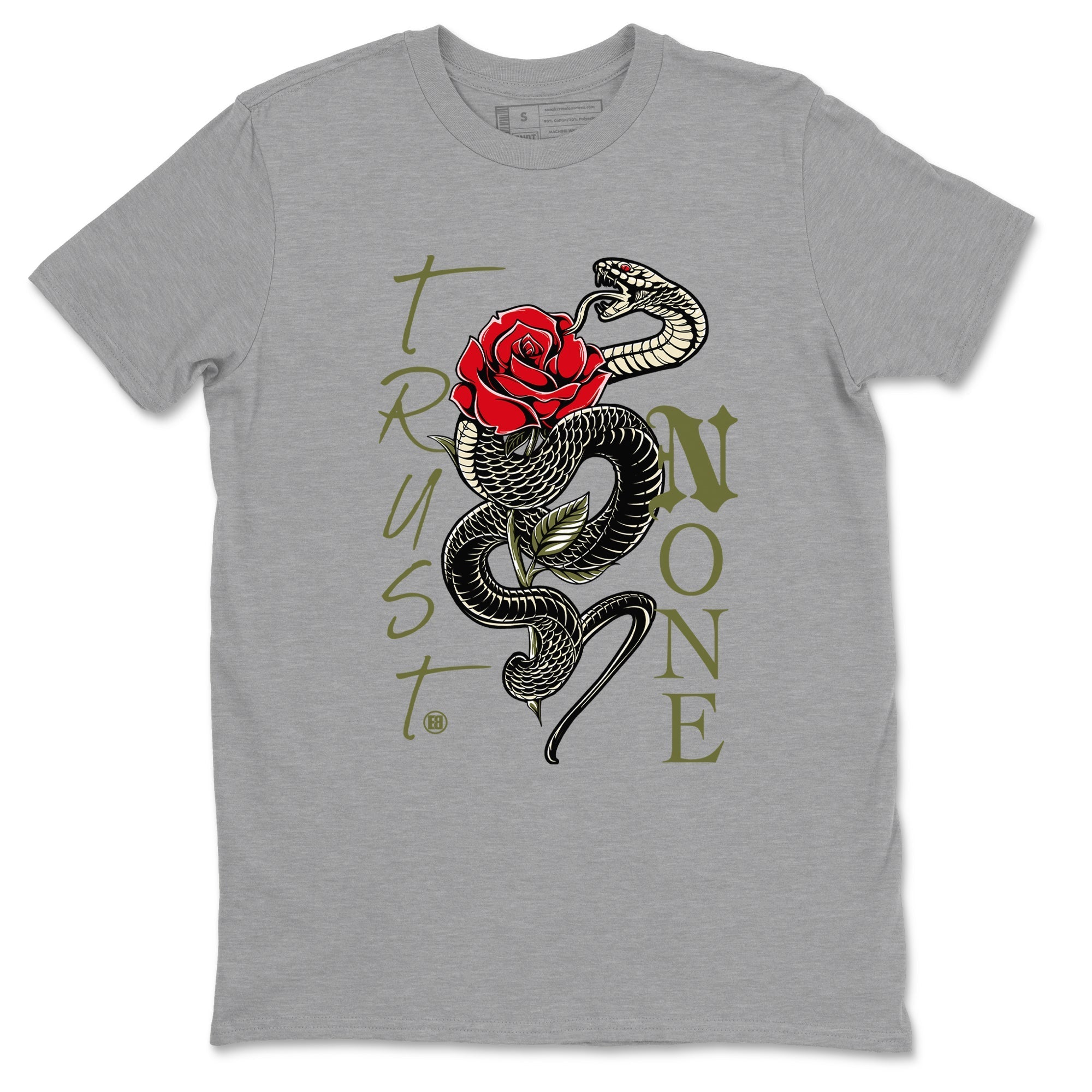 Trust None Sneaker Tees - Air Jordan 1 Travis Scott Medium Olive