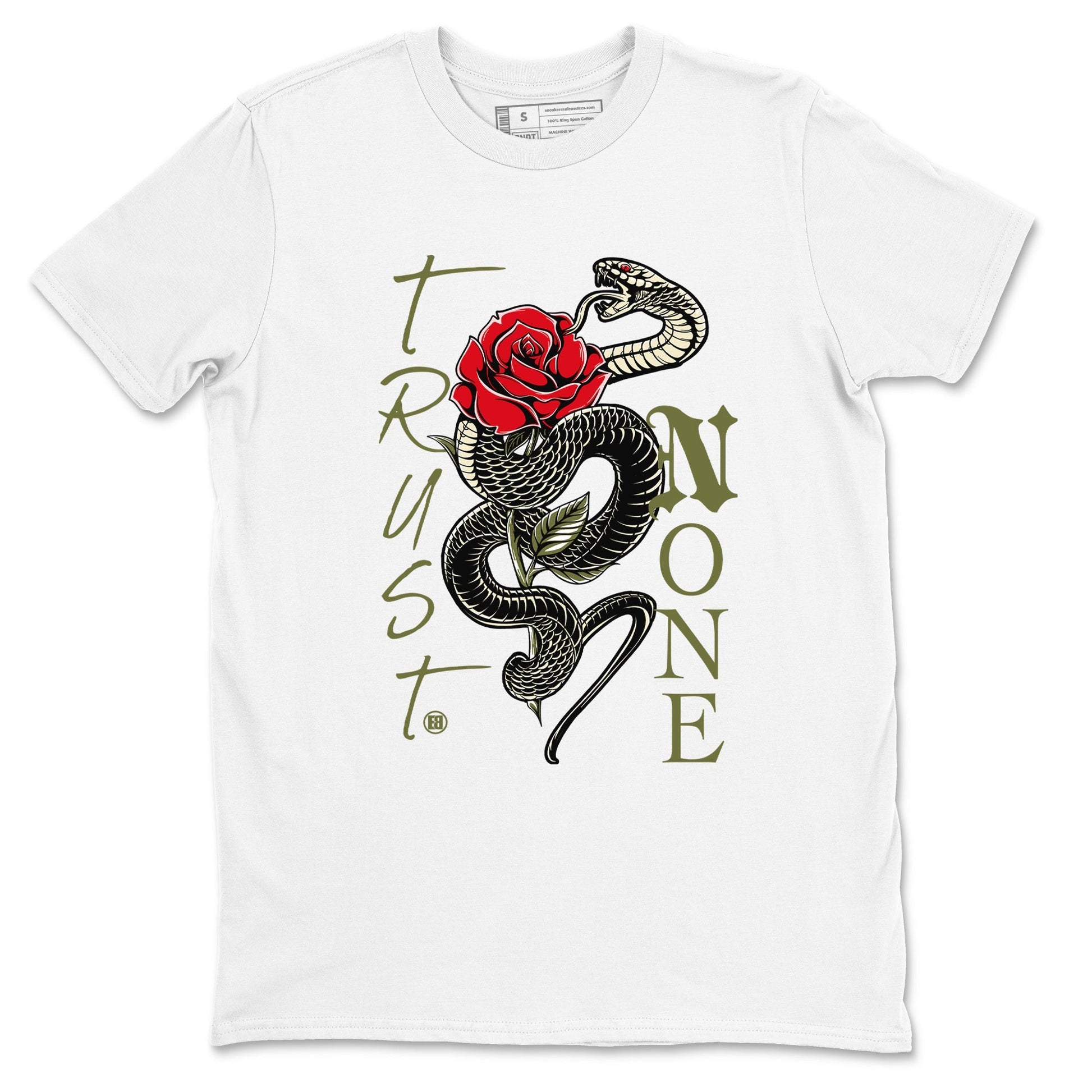 Trust None Sneaker Tees - Air Jordan 1 Travis Scott Medium Olive