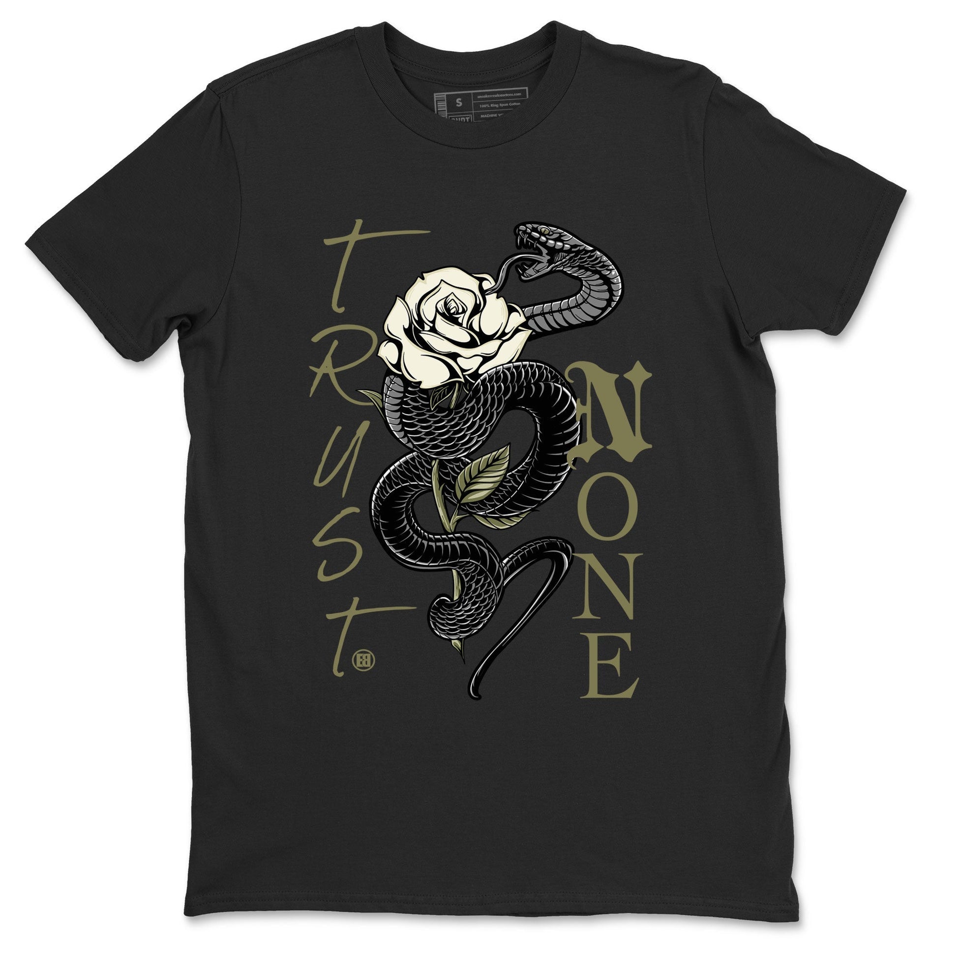 Trust None Sneaker Tee - Air Jordan 4 Medium Olive