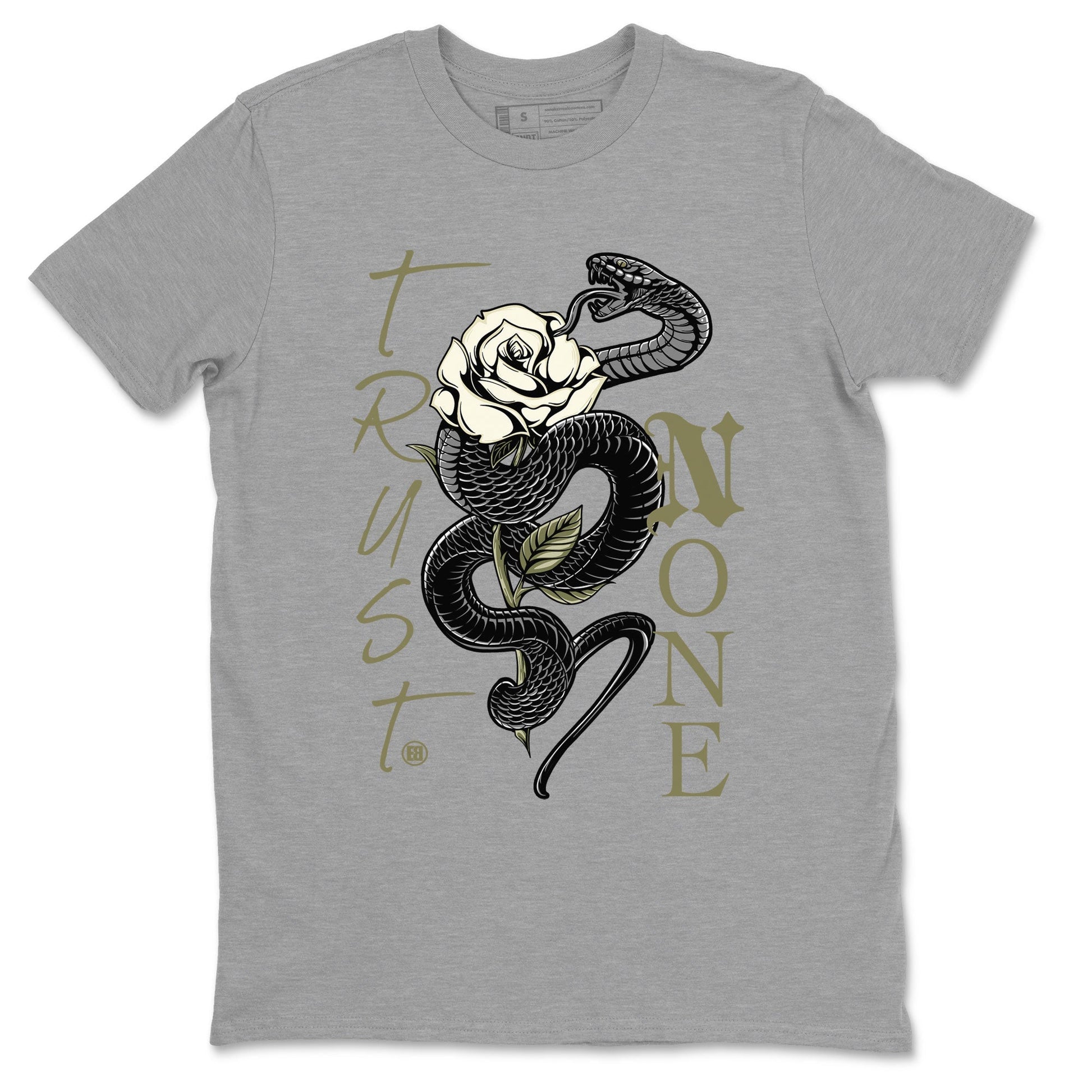 Trust None Sneaker Tee - Air Jordan 4 Medium Olive
