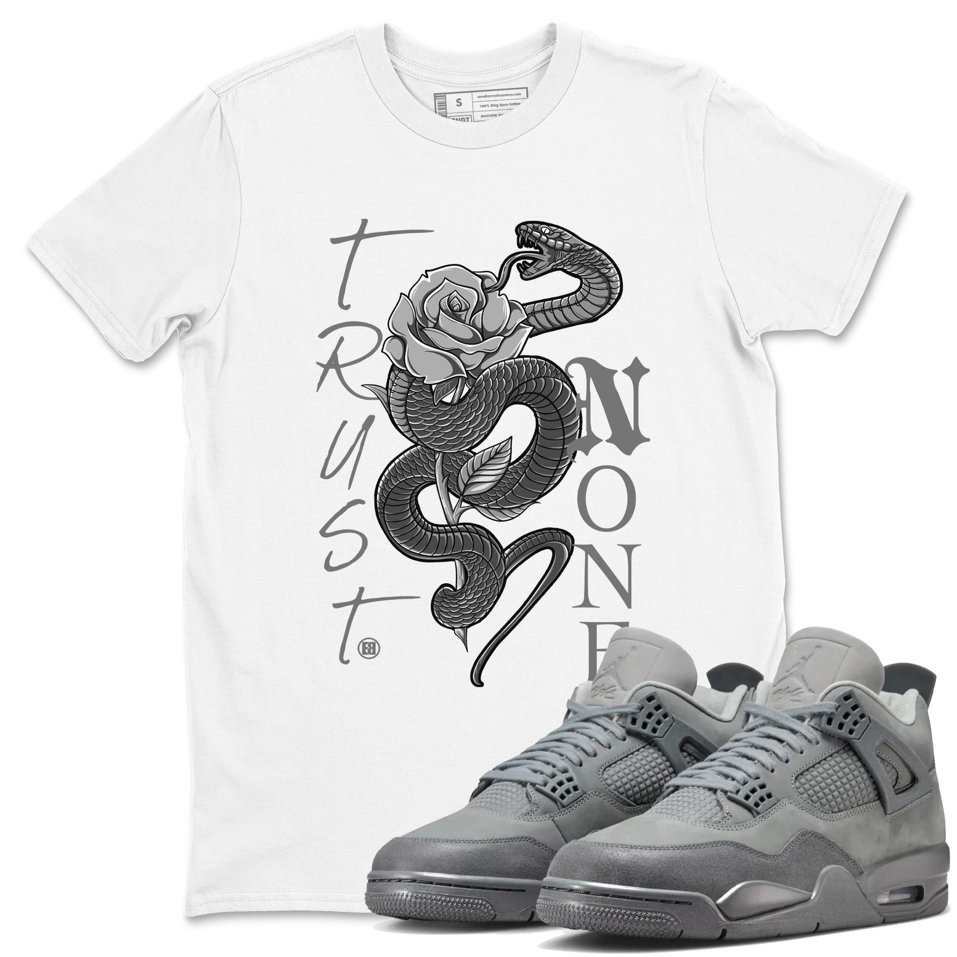 Trust None Sneaker Tees - Air Jordan 4 Wet Cement