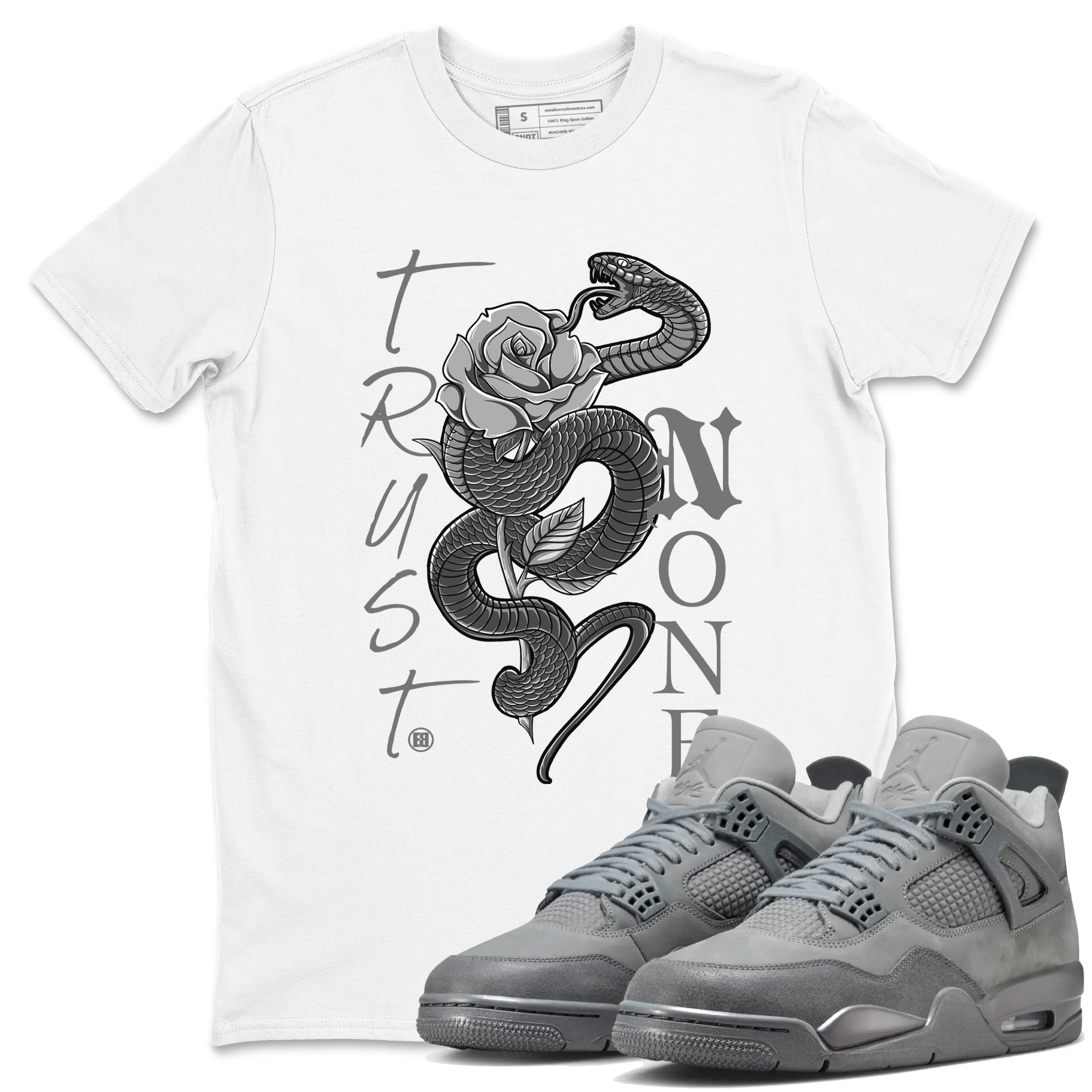 Trust None Sneaker Tees - Air Jordan 4 Wet Cement