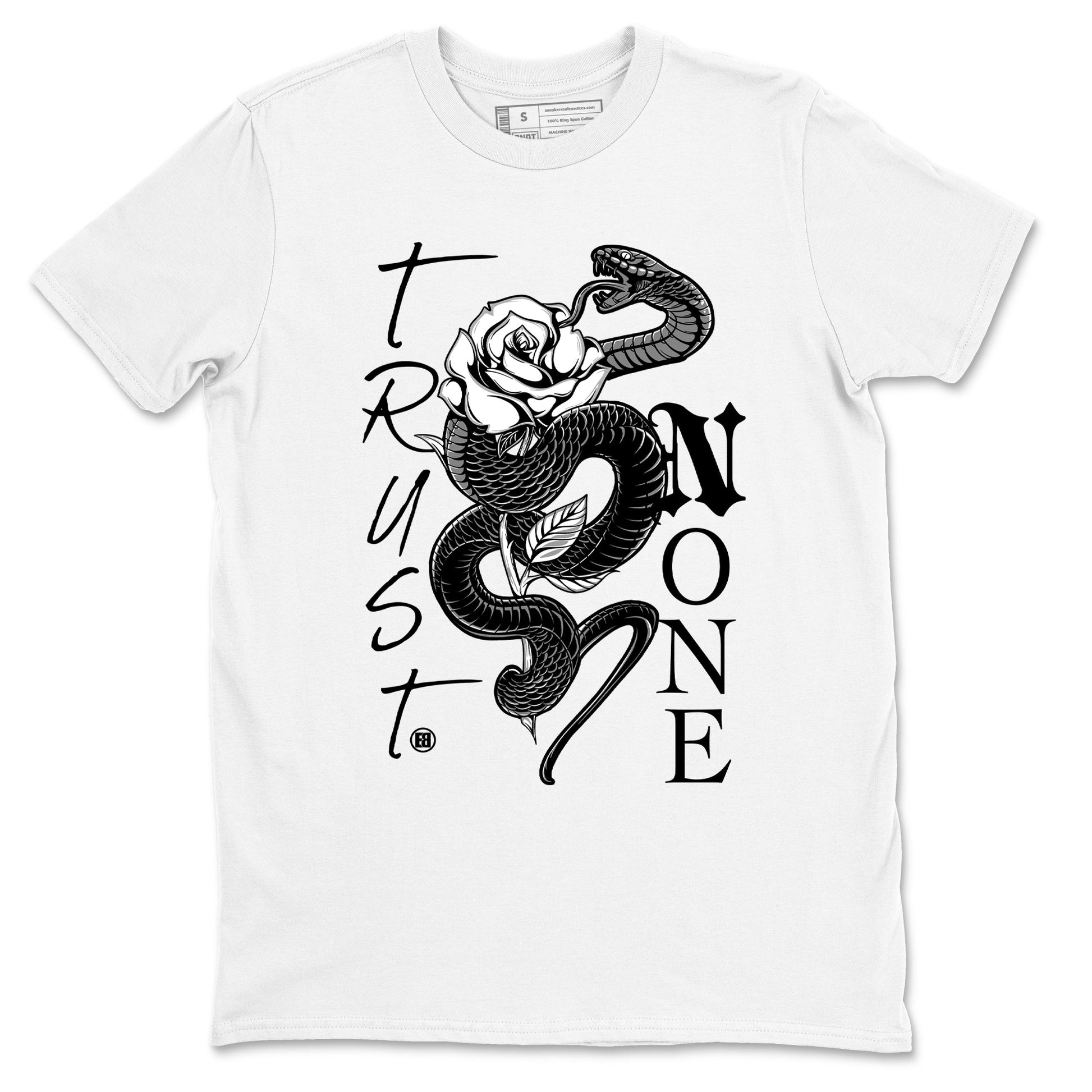 Trust None Sneaker Tees - Air Jordan 4 White Thunder