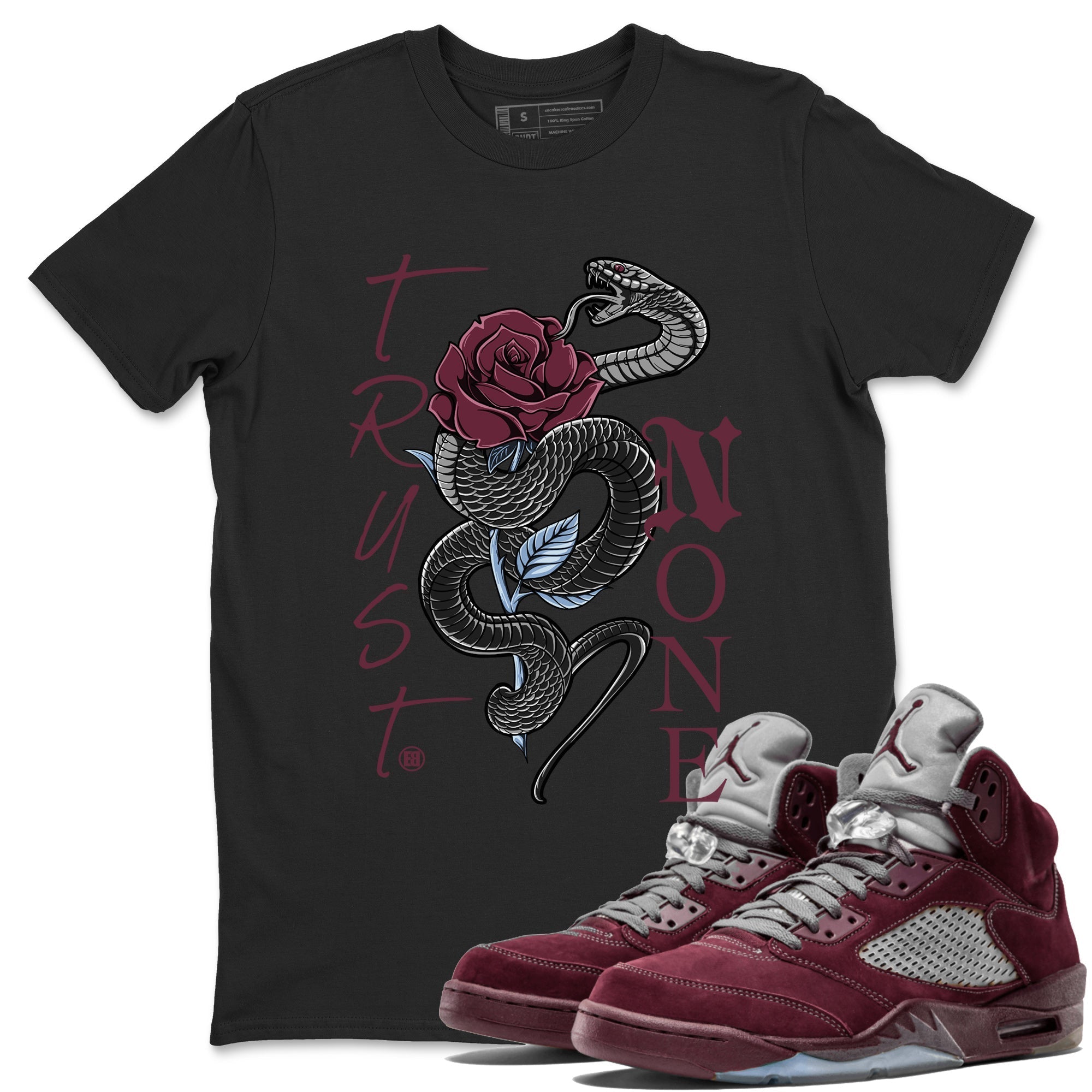 Trust None Unisex Tops - Air Jordan 5 Burgundy