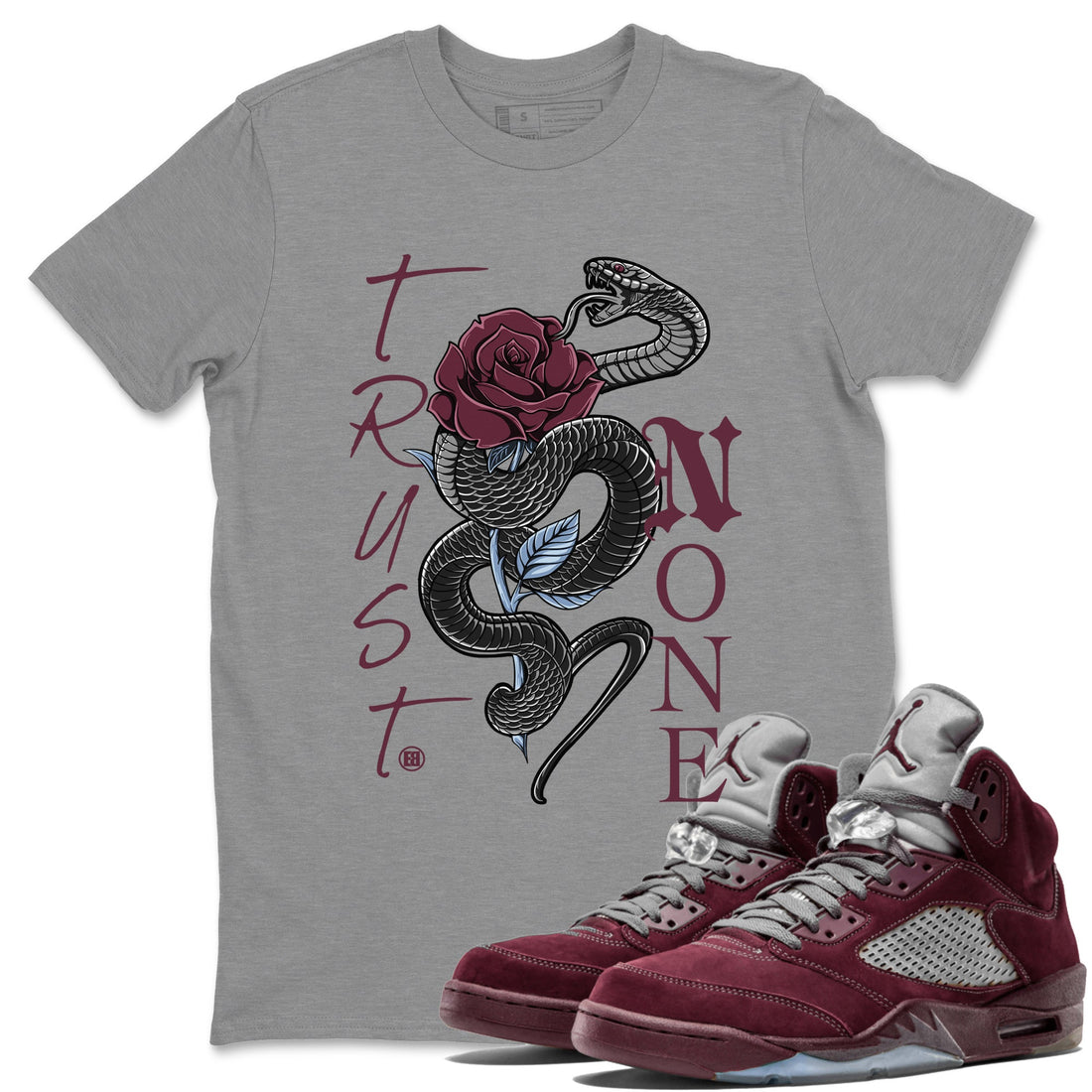 Trust None Unisex Tops - Air Jordan 5 Burgundy