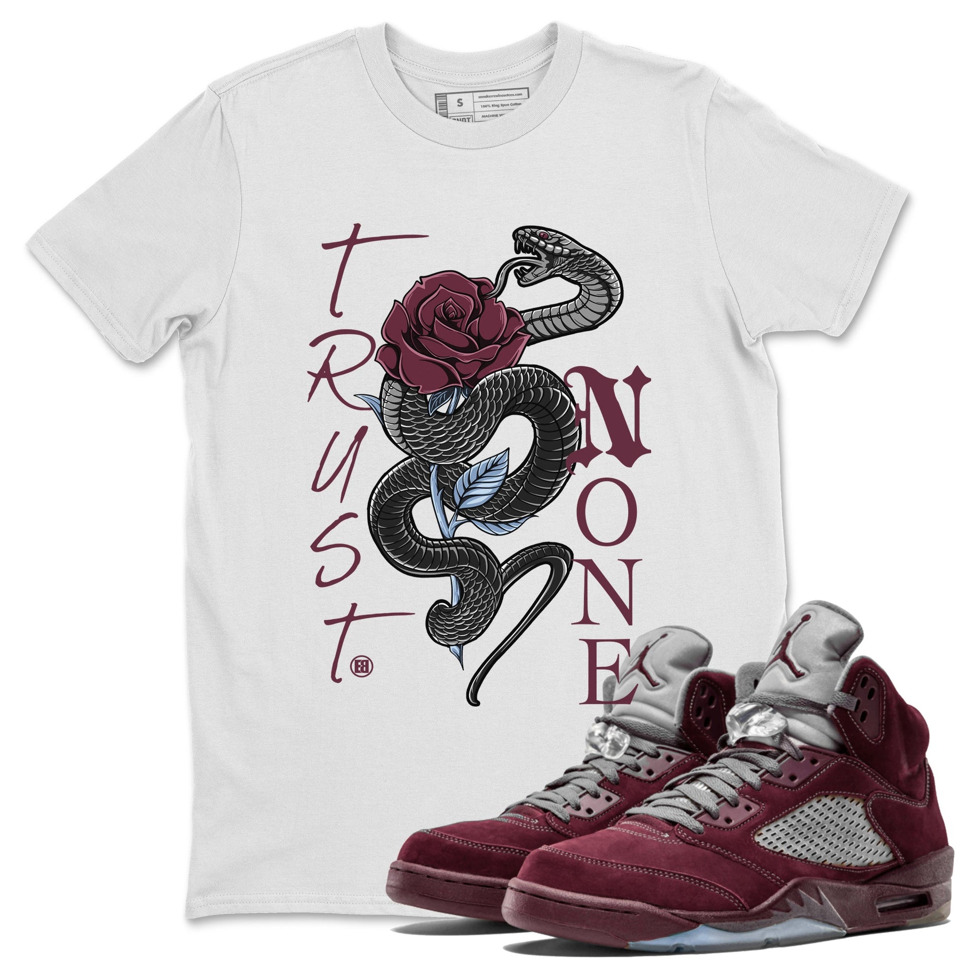 Trust None Unisex Tops - Air Jordan 5 Burgundy