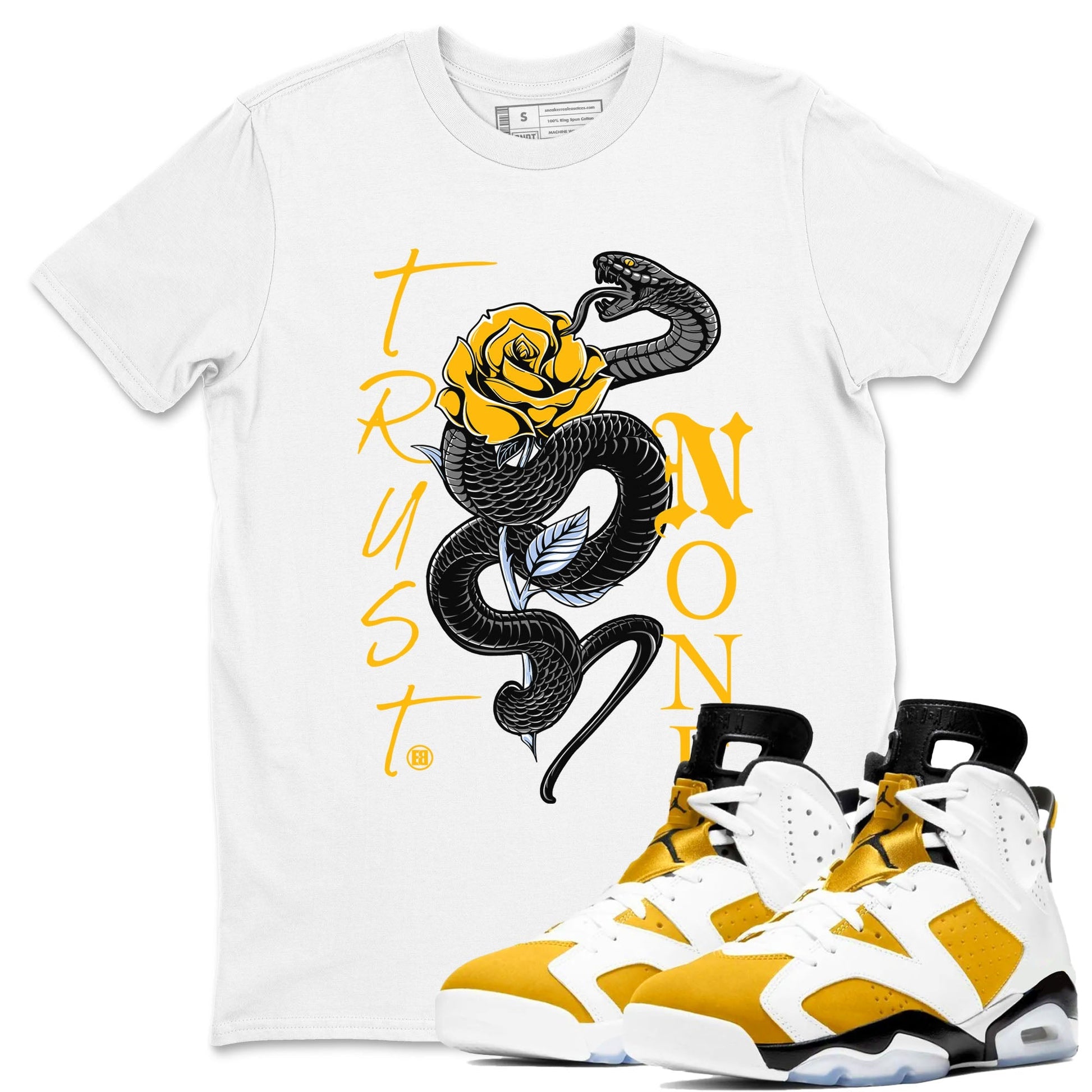 Trust None Sneaker Tees - Air Jordan 6 Yellow Ochre