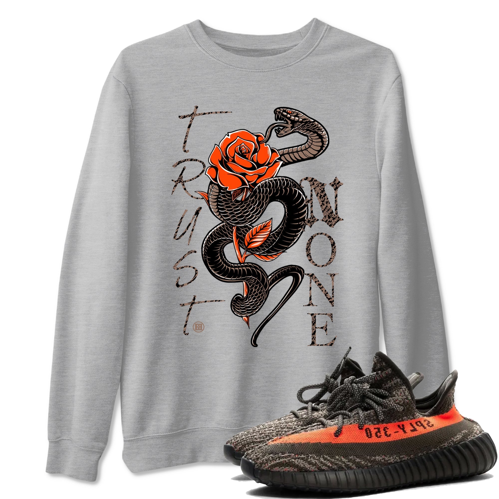 Trust None Sneaker Tees - Yeezy 350 Carbon Beluga