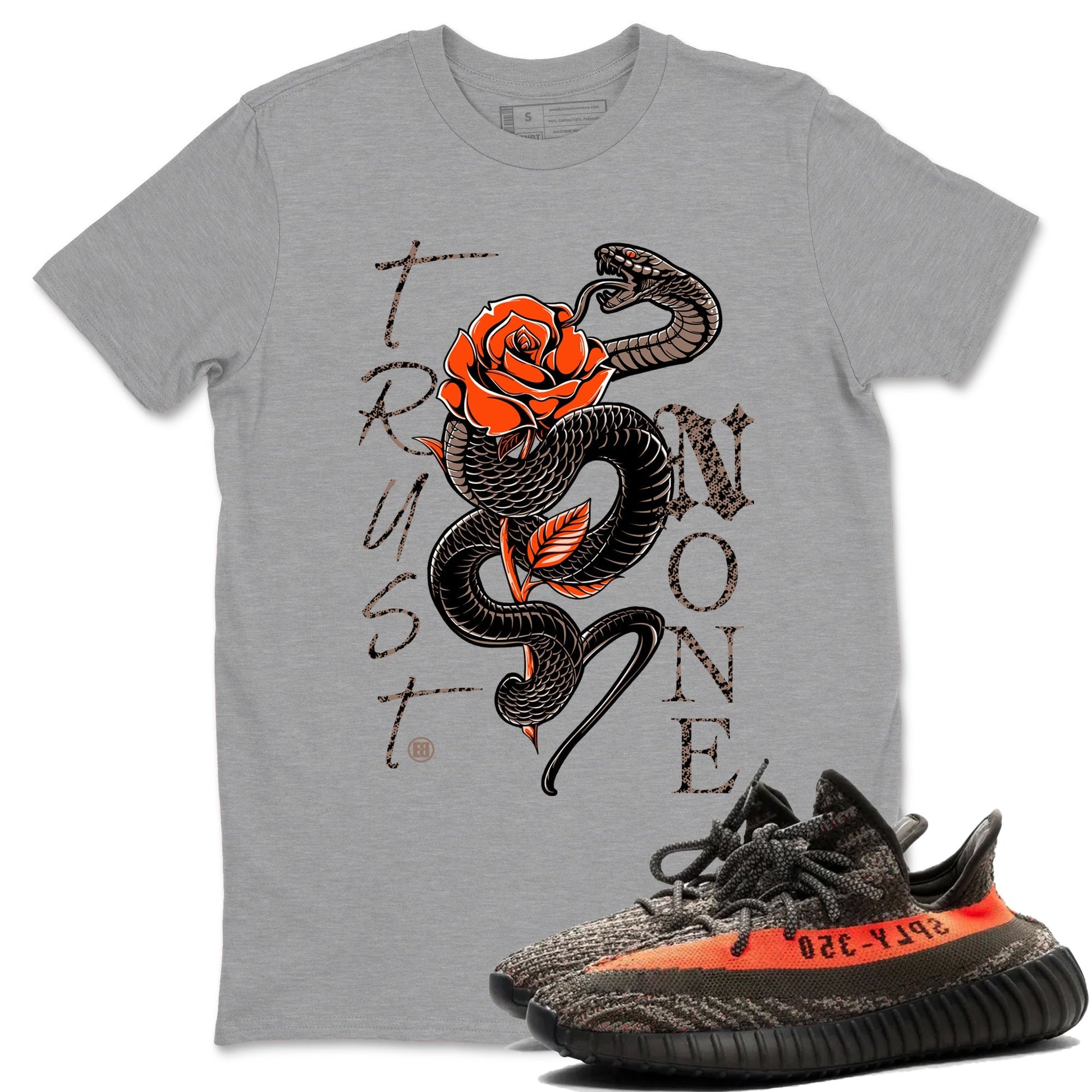 Trust None Sneaker Tees - Yeezy 350 Carbon Beluga