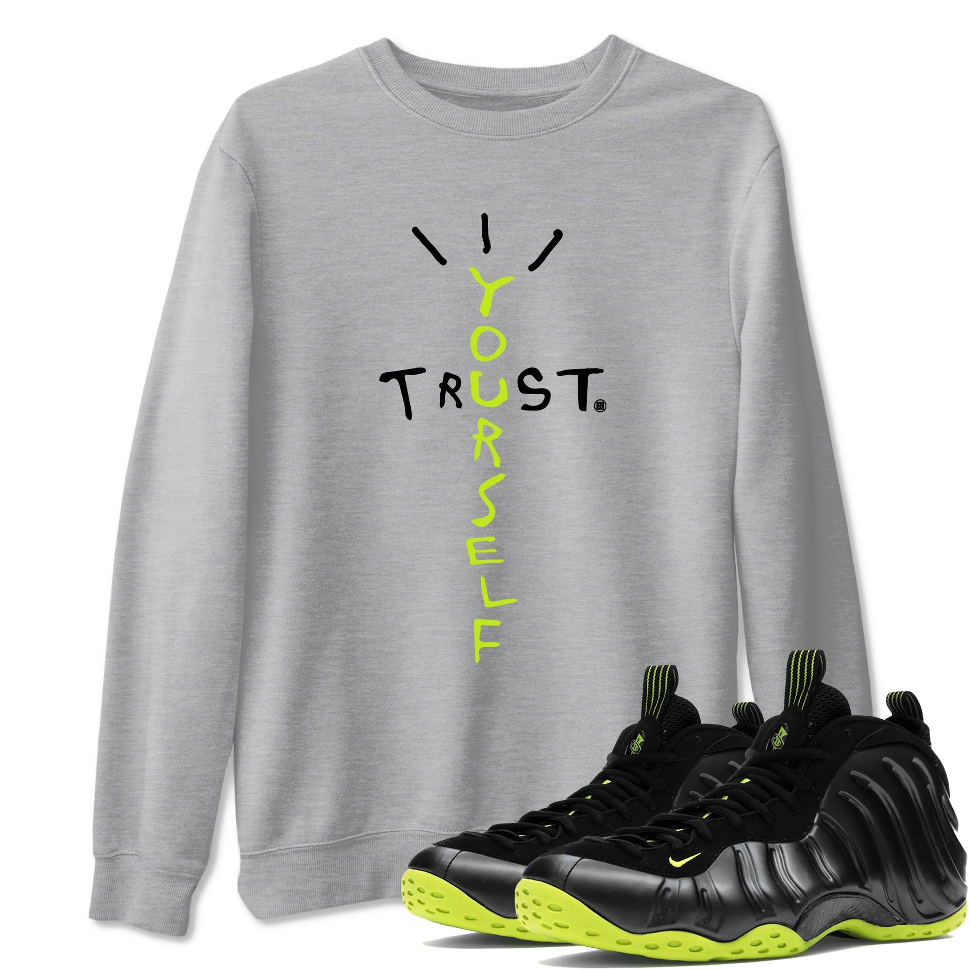 Trust Yourself Sneaker Tees - Air Foamposite One Black Volt