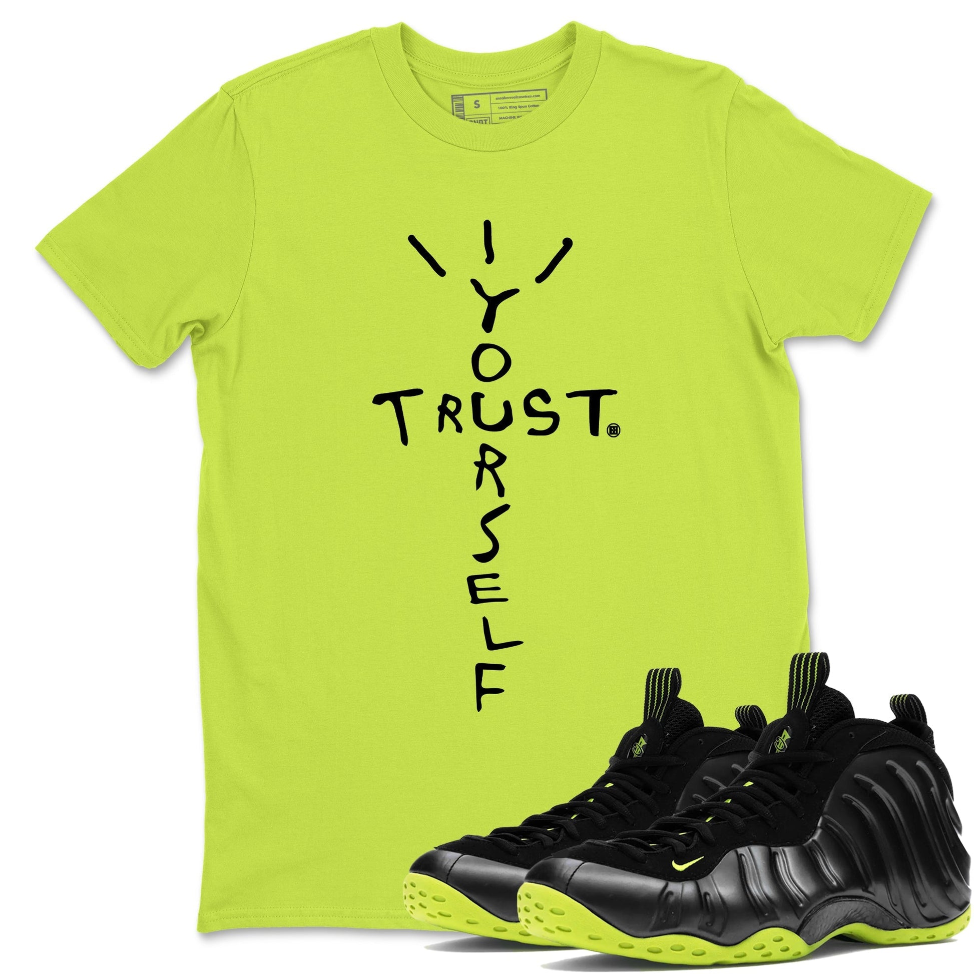 Trust Yourself Sneaker Tees - Air Foamposite One Black Volt