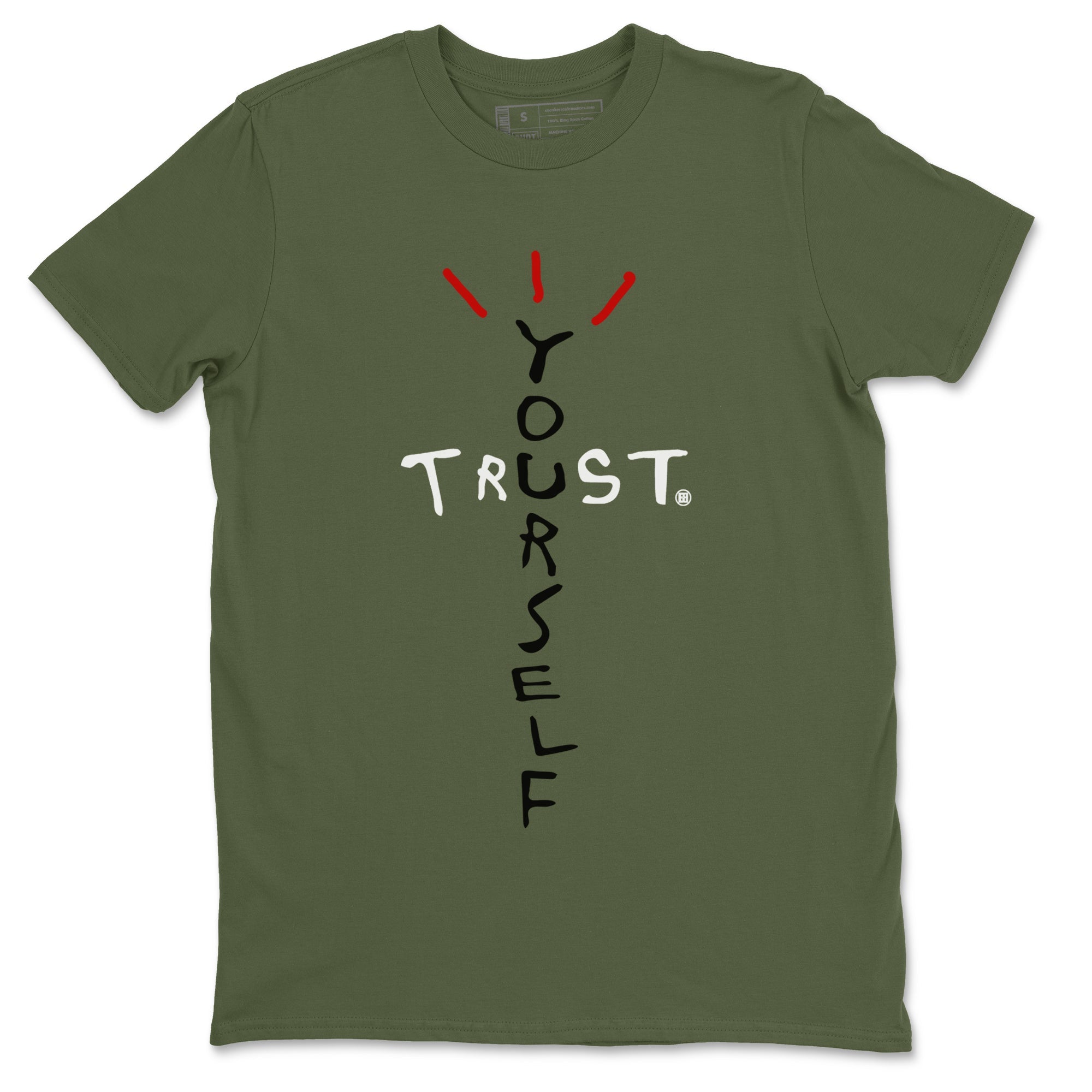 Trust Yourself Unisex Tops - Air Jordan 1 Travis Scott Olive