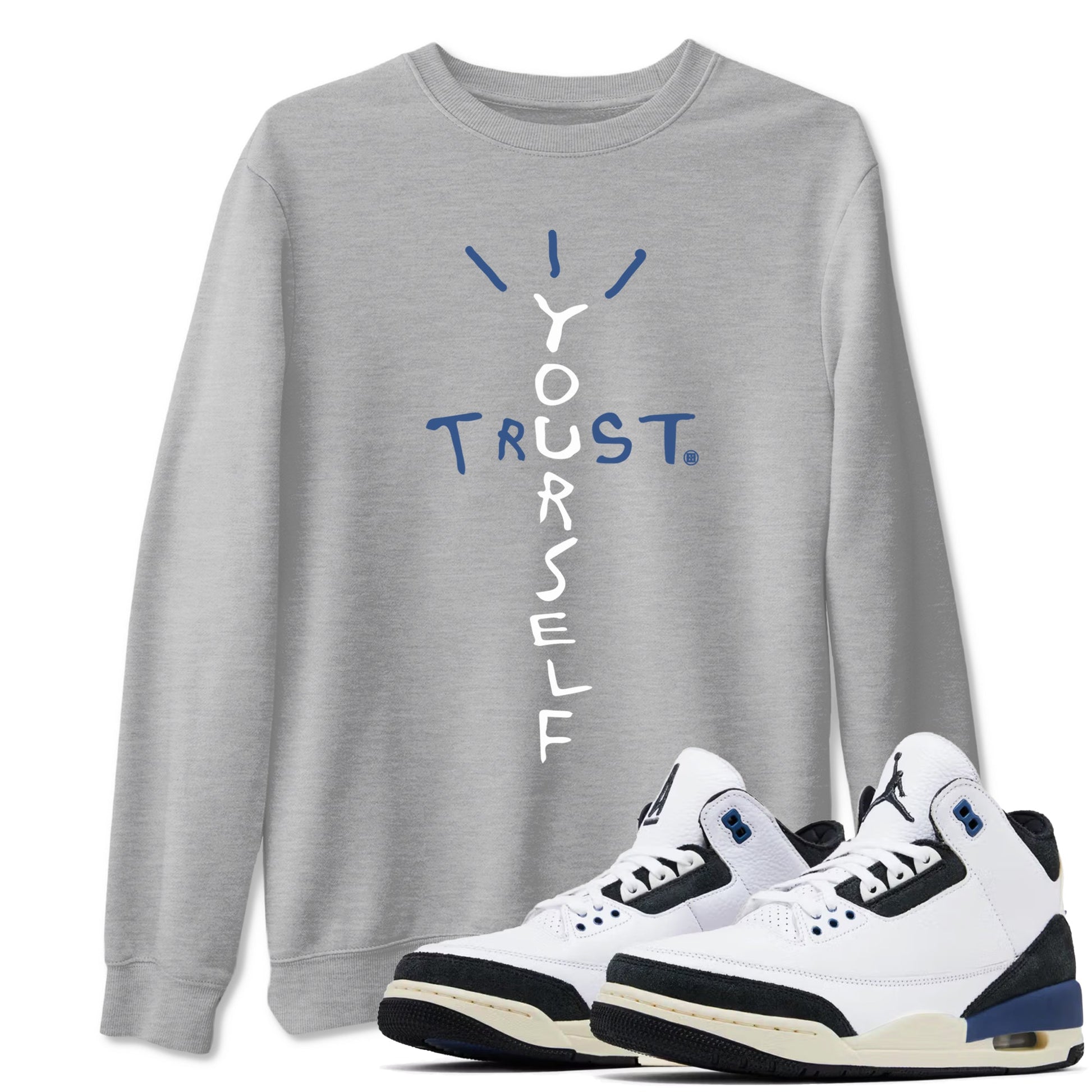 Trust Yourself Sneaker Tees - Air Jordan 3 A Ma Maniere x Diffused Blue