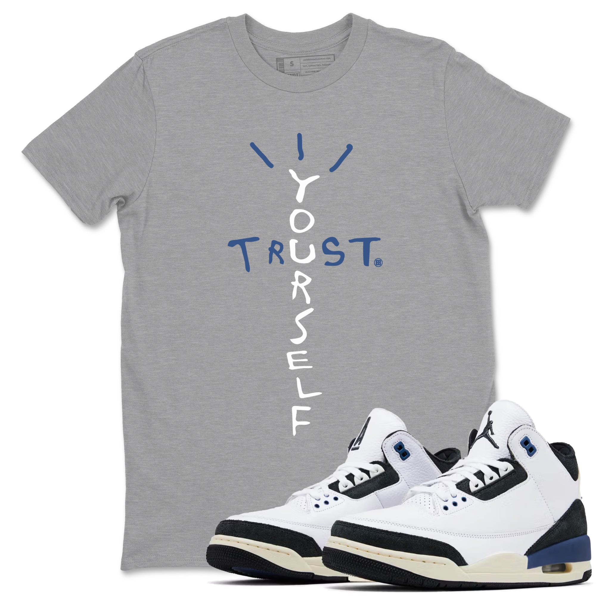 Trust Yourself Sneaker Tees - Air Jordan 3 A Ma Maniere x Diffused Blue