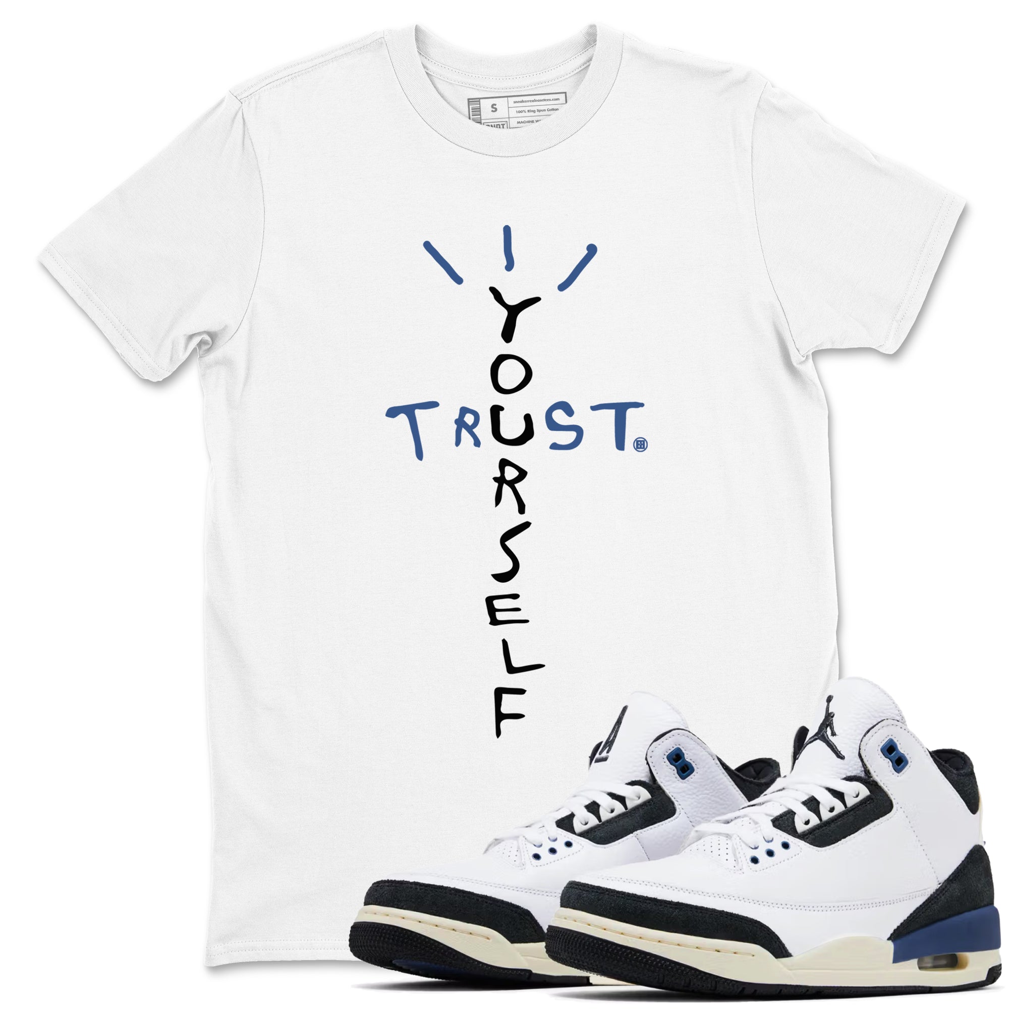 Trust Yourself Sneaker Tees - Air Jordan 3 A Ma Maniere x Diffused Blue