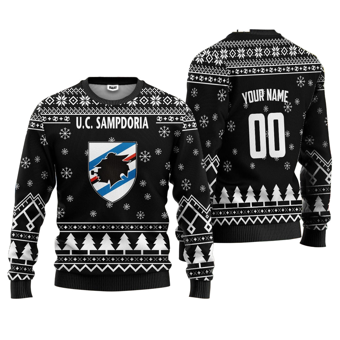 U.C Sampdoria Personalized Ugly Christmas Sweater Black Version ? Usalast