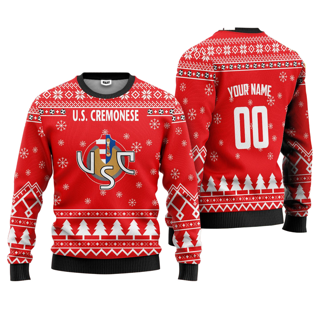 U.S. Cremonese Personalized Ugly Christmas Sweater Red Version ? Usalast