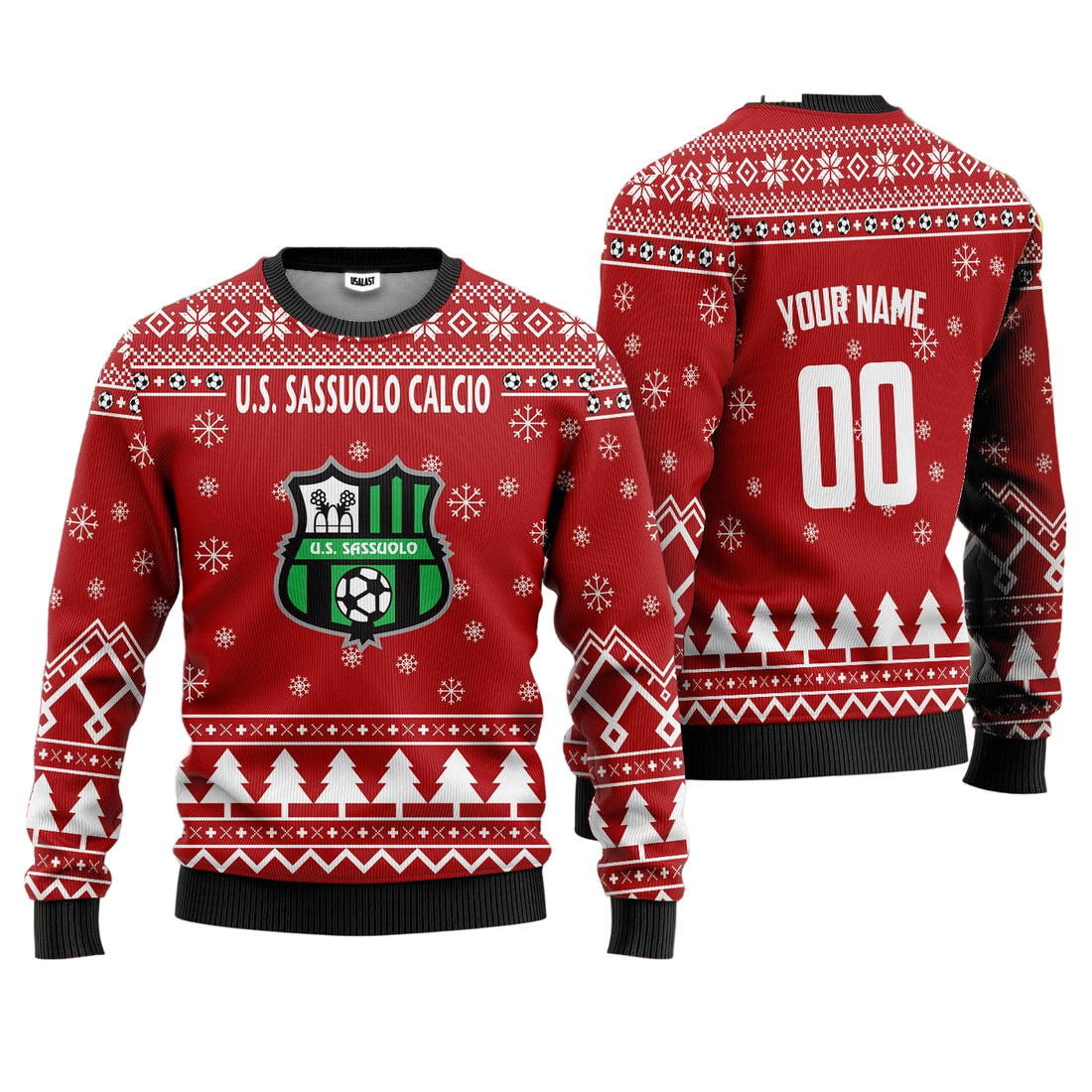 U.S. Sassuolo Calcio Personalized Ugly Christmas Sweater Red Version ? Usalast