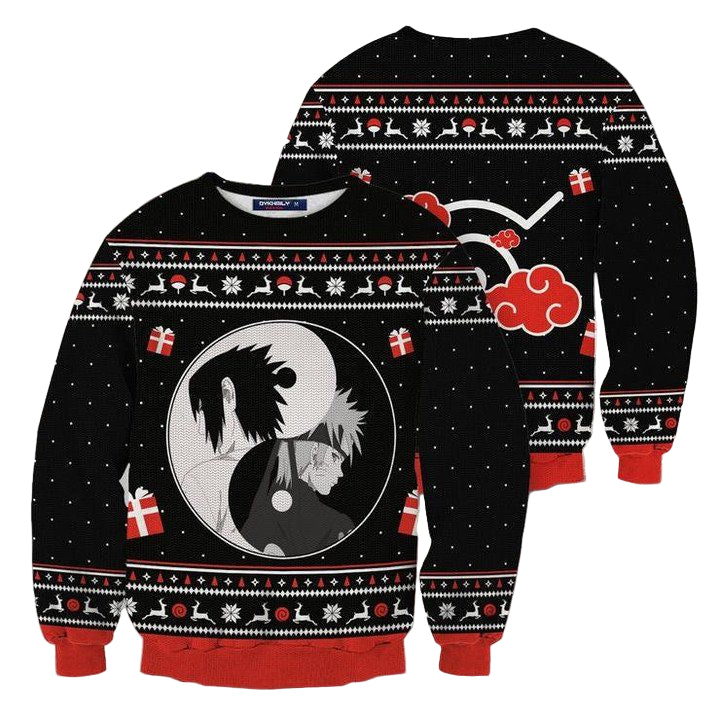 Ugly Christmas Sweater Akatsuki Cloud Sasuke Naruto Anime Xmas Gift ? Usalast