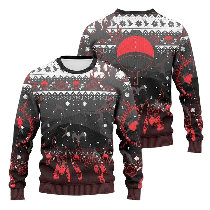 Ugly Christmas Sweater Uchiha Clan Naruto Christmas Gift ? Usalast