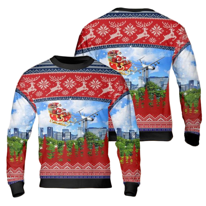 US Air Force Hanoi Taxi Lockheed C-141 Starlifter Christmas AOP Sweater ? Usalast