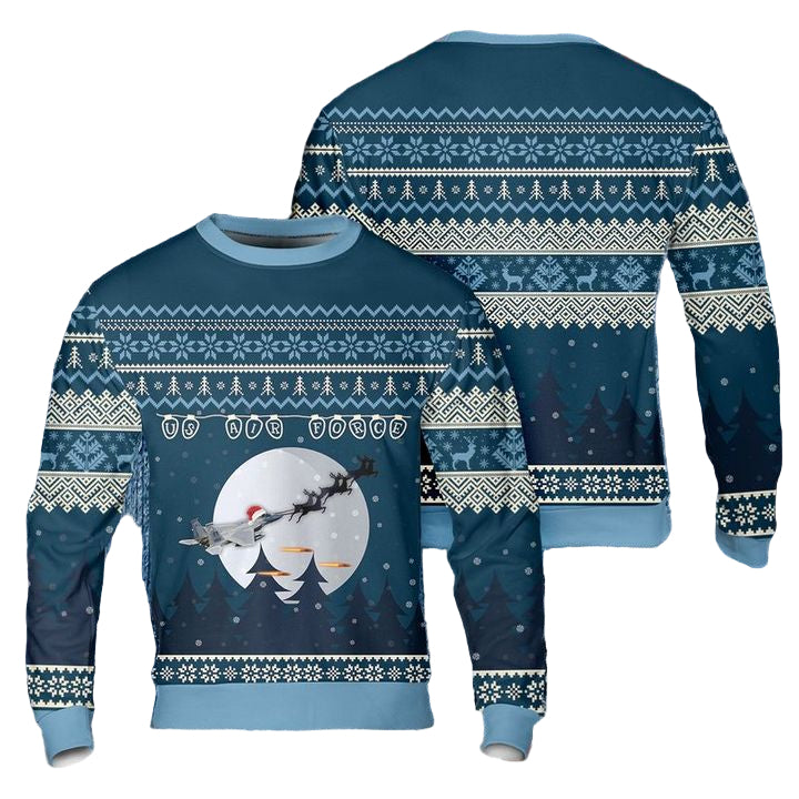 US Air Force McDonnell Douglas F-15 Eagle Christmas Sweater 3D ? Usalast