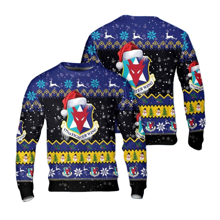 US Air Force New Jersey Air National Guard 177th Fighter Wing Christmas Sweater 3D ? Usalast