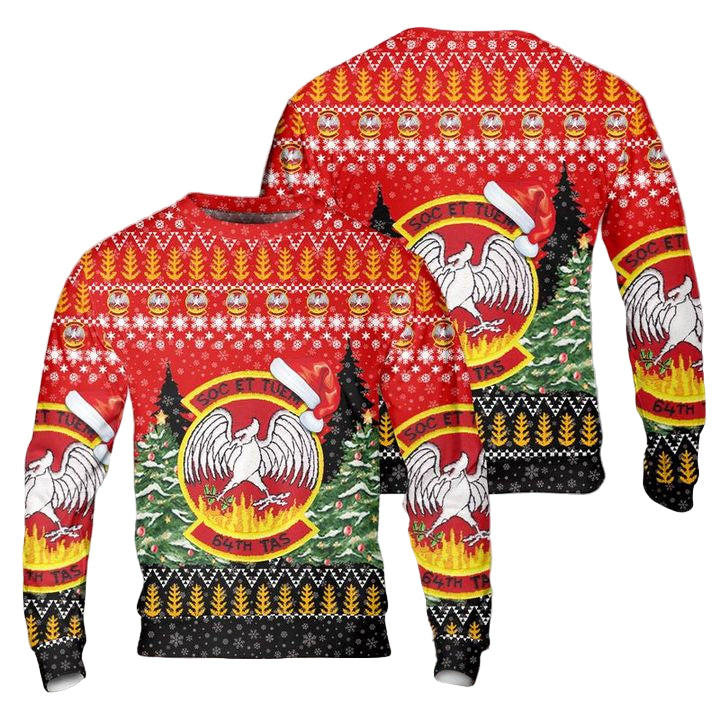 US Air Force Reserves 64th Tactical Airlift Squadron Christmas Sweater 3D ? Usalast