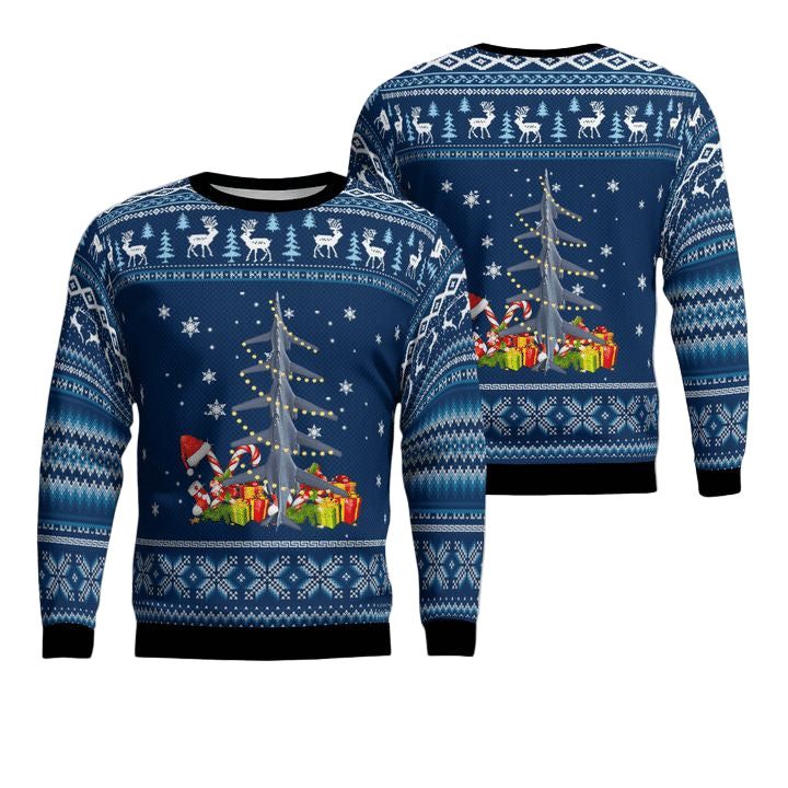 US Air Force Rockwell B-1 Lancer Christmas AOP Sweater ? Usalast