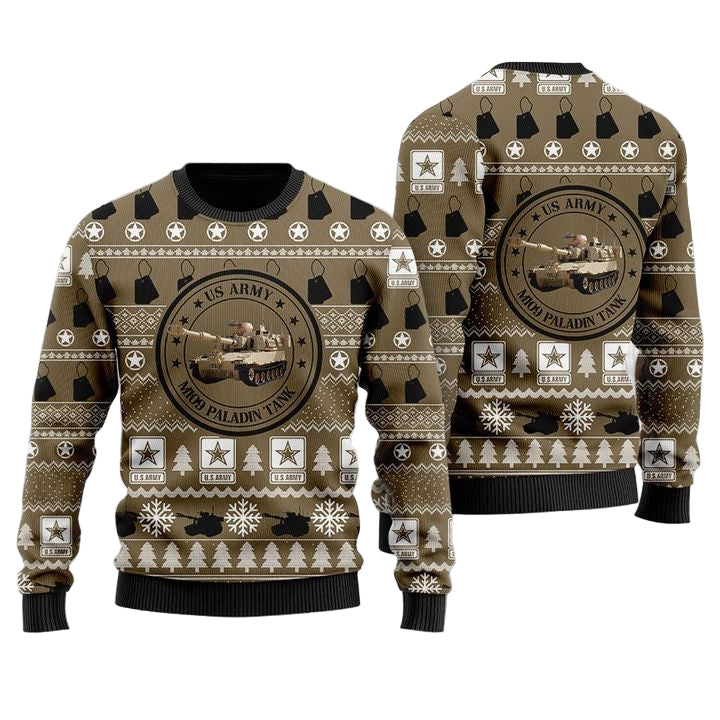 US Army M109 Paladin Tank Christmas Sweater 3D ? Usalast
