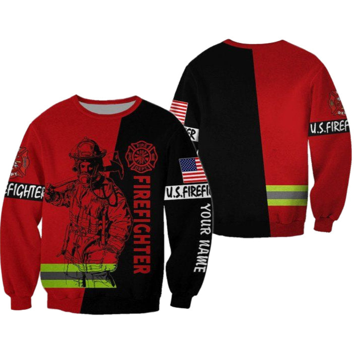 Us Firefighter Personalized Name 3D Sweater ? Usalast