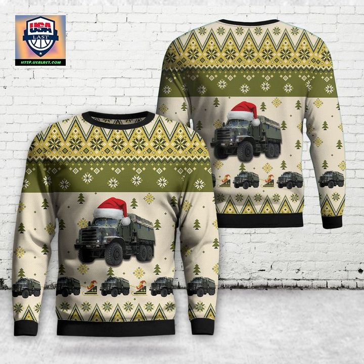 US Marine Corps Medium Tactical Vehicle Replacement MTVR Christmas Sweater 3D ? Usalast