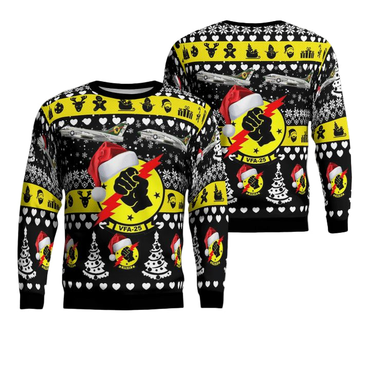 US Navy A7E Corsair II Of VA-25 Christmas Sweater 3D ? Usalast