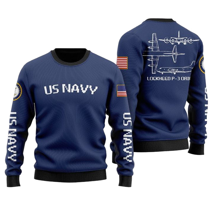 US Navy Lockheed P-3 Orion Christmas Sweater 3D ? Usalast