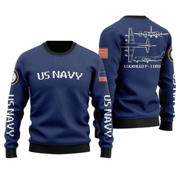 US Navy Lockheed P-3 Orion Christmas Sweater 3D ? Usalast