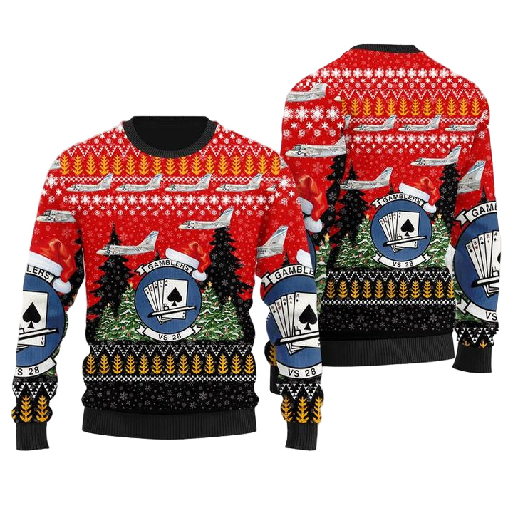 US Navy Lockheed S-3 Viking Of VS-28 Christmas Sweater 3D ? Usalast
