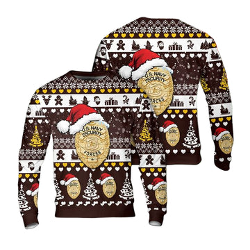 US Navy Security Forces NSF Badge Christmas AOP Sweater ? Usalast