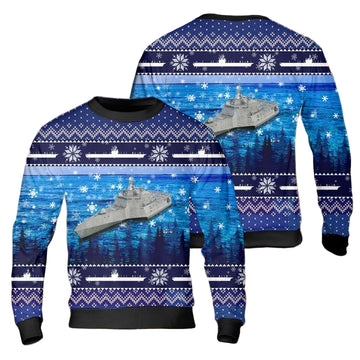 US Navy USS Independence LCS-2 Christmas AOP Sweater ? Usalast