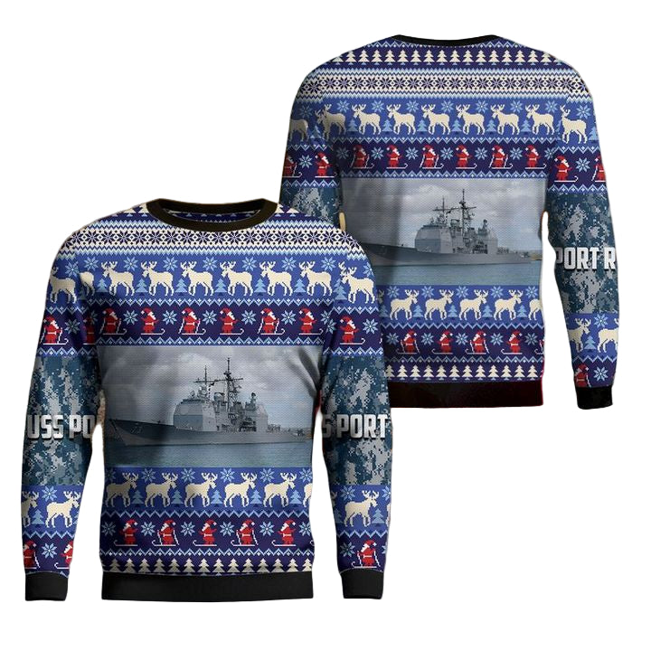 US Navy USS Port Royal Christmas Sweater 3D ? Usalast