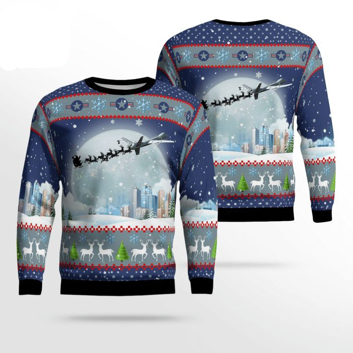 USAF General Atomics MQ-9 Reaper Santas Sleigh Christmas AOP Sweater ? Usalast